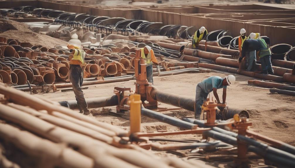 iron pipes in construction projects